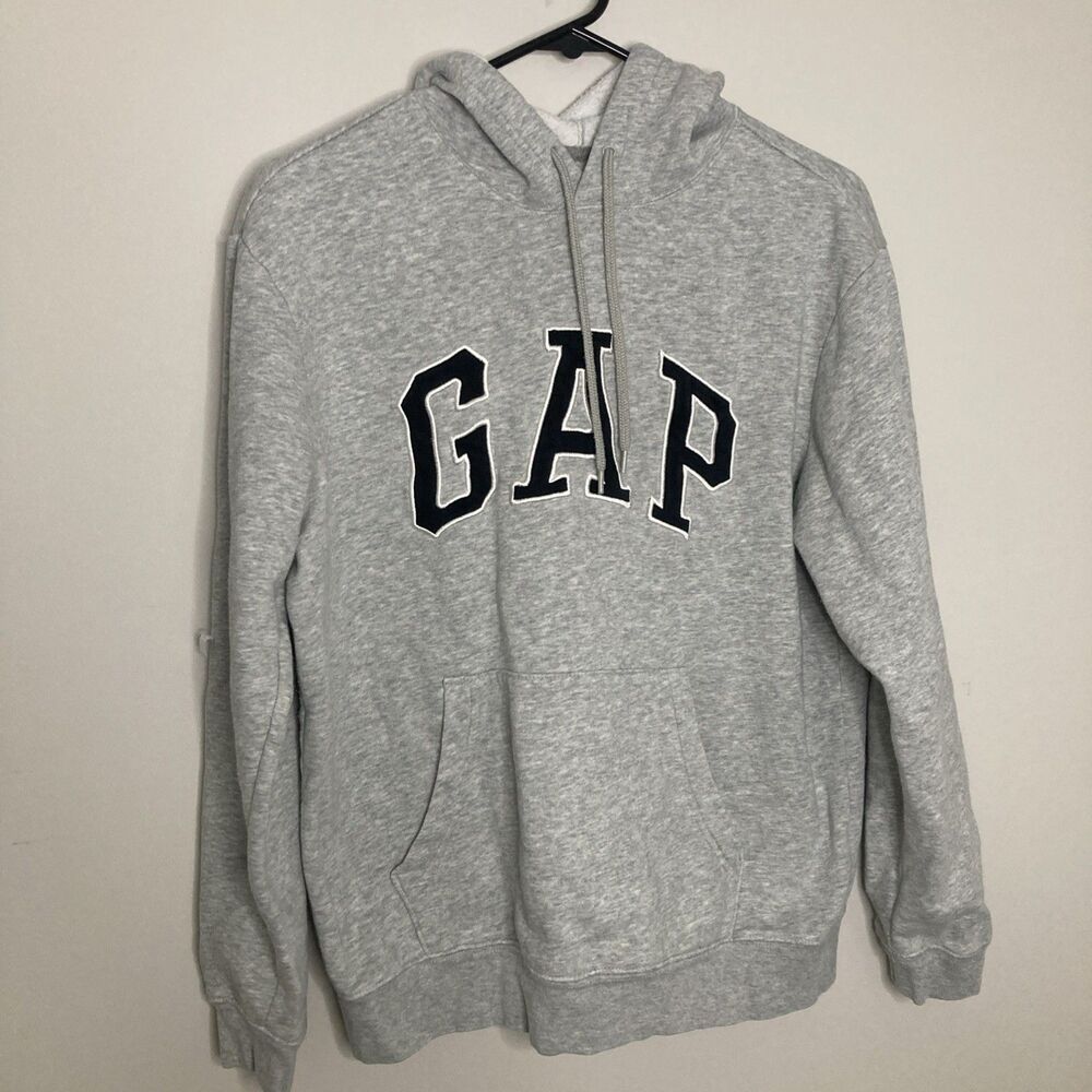 GAP Gray Logo Pullover Cotton Hoodie Men’s Size S